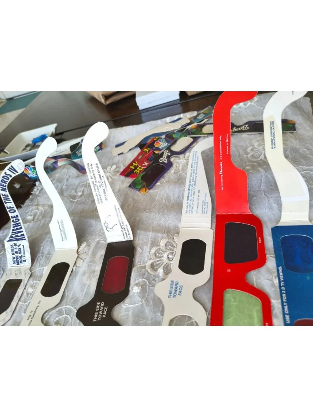 19 Hollywood 3D cardboard glasses, Rolling Stones ~Married with children~ Coca C